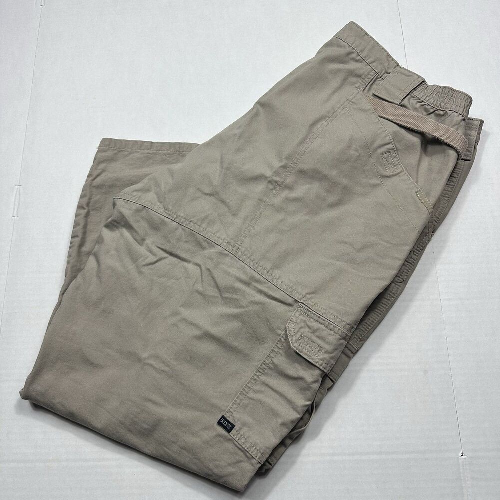 5.11 Tactical Pants Men Khaki Cargo Taclite Pro Ripstop Double Knee Canvas 44X33
